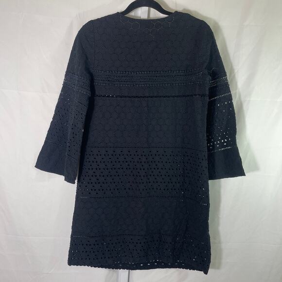 Vineyard Vines Eyelet Notch Neck Dress - Black - Picture 4 of 4